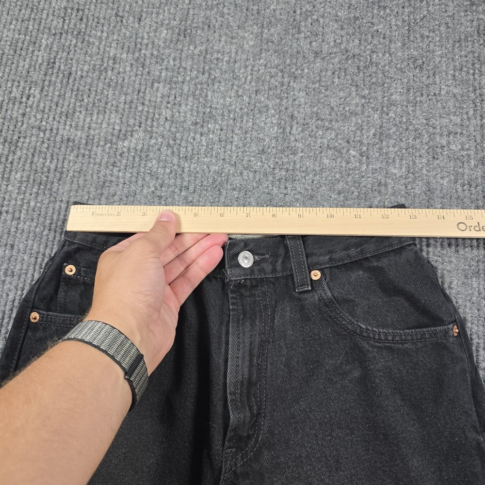 Levis 550 Jeans Mens 30x30 Black Relaxed Fit Tapered Leg Denim 100% Cotton 26x28 - Picture 11 of 14